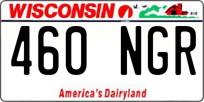WI license plate 460NGR