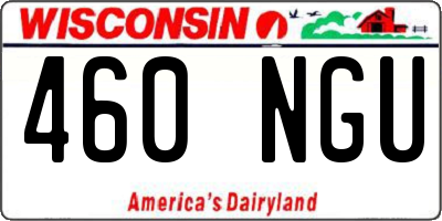 WI license plate 460NGU