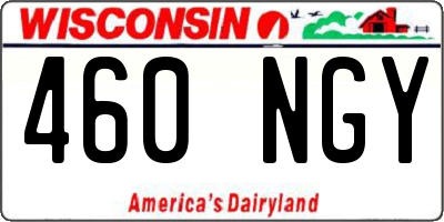 WI license plate 460NGY