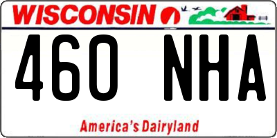 WI license plate 460NHA