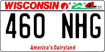 WI license plate 460NHG