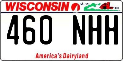 WI license plate 460NHH