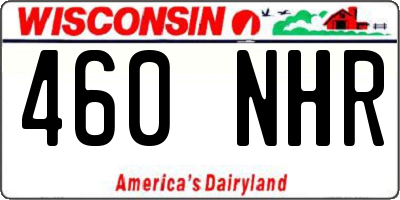 WI license plate 460NHR