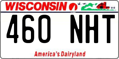 WI license plate 460NHT