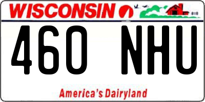 WI license plate 460NHU