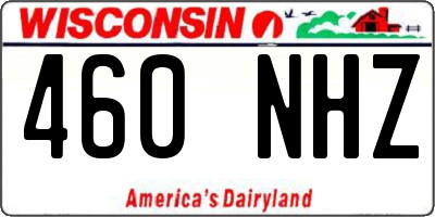 WI license plate 460NHZ