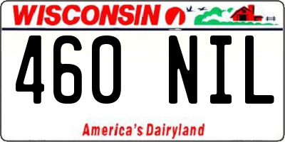 WI license plate 460NIL