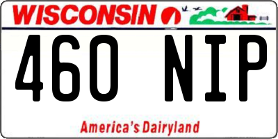 WI license plate 460NIP