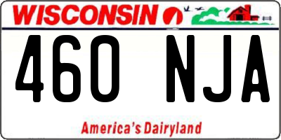 WI license plate 460NJA