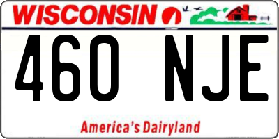WI license plate 460NJE