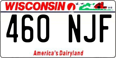 WI license plate 460NJF