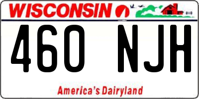 WI license plate 460NJH