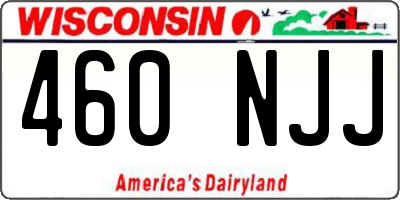 WI license plate 460NJJ