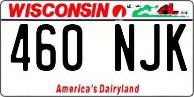 WI license plate 460NJK