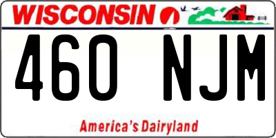 WI license plate 460NJM