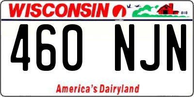 WI license plate 460NJN
