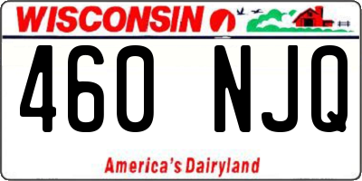 WI license plate 460NJQ
