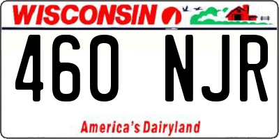 WI license plate 460NJR