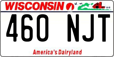 WI license plate 460NJT