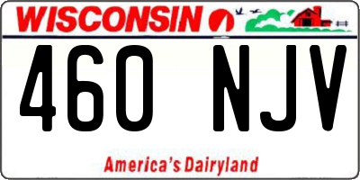 WI license plate 460NJV