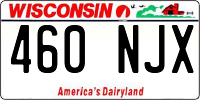 WI license plate 460NJX