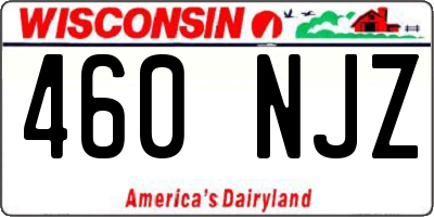 WI license plate 460NJZ