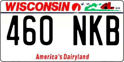 WI license plate 460NKB