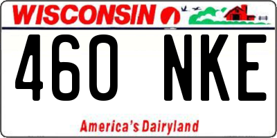 WI license plate 460NKE