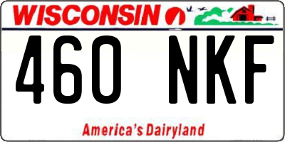 WI license plate 460NKF
