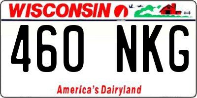 WI license plate 460NKG