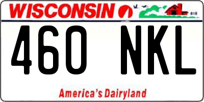 WI license plate 460NKL