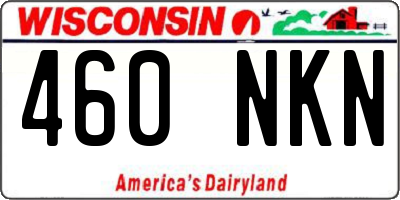 WI license plate 460NKN