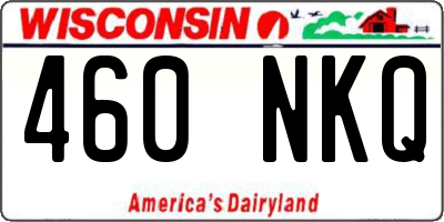 WI license plate 460NKQ