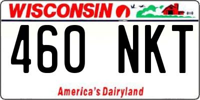 WI license plate 460NKT