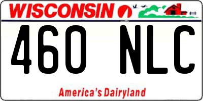 WI license plate 460NLC