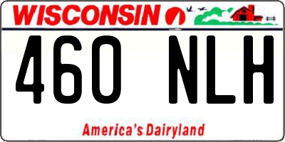 WI license plate 460NLH