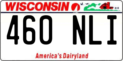 WI license plate 460NLI