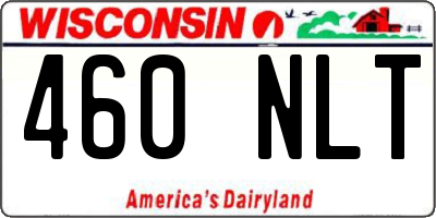 WI license plate 460NLT