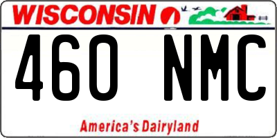 WI license plate 460NMC