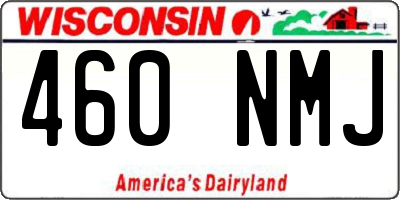 WI license plate 460NMJ