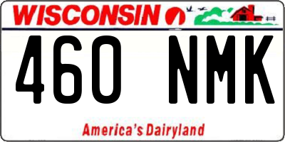 WI license plate 460NMK