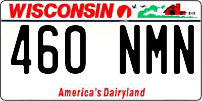 WI license plate 460NMN