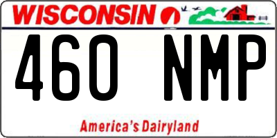 WI license plate 460NMP