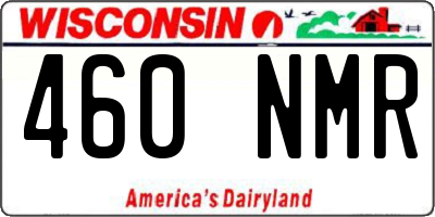 WI license plate 460NMR