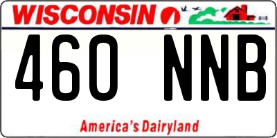 WI license plate 460NNB
