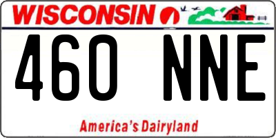 WI license plate 460NNE