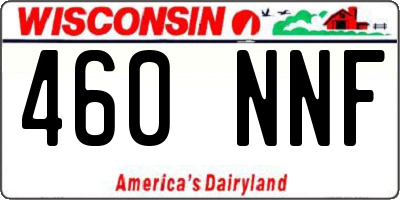 WI license plate 460NNF