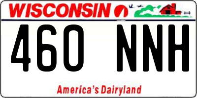 WI license plate 460NNH