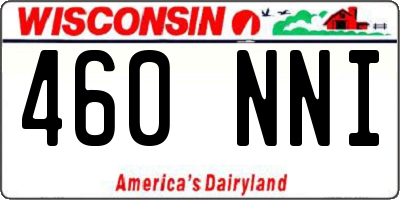 WI license plate 460NNI