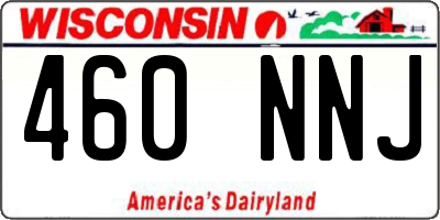 WI license plate 460NNJ